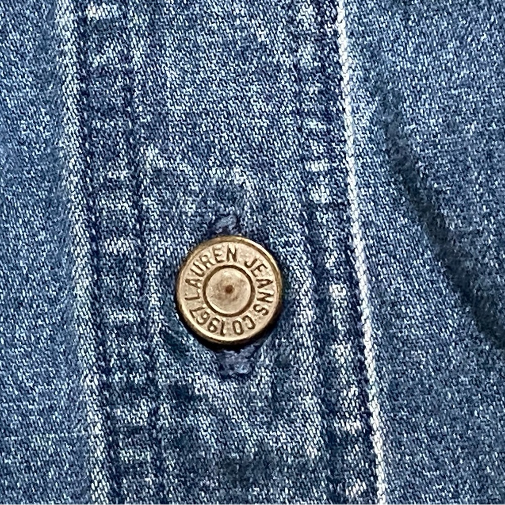Lauren Jeans Co RL Denim Cotton Pencil Minimalist Office Siren Preppy Skirt 18W - Picture 3 of 5